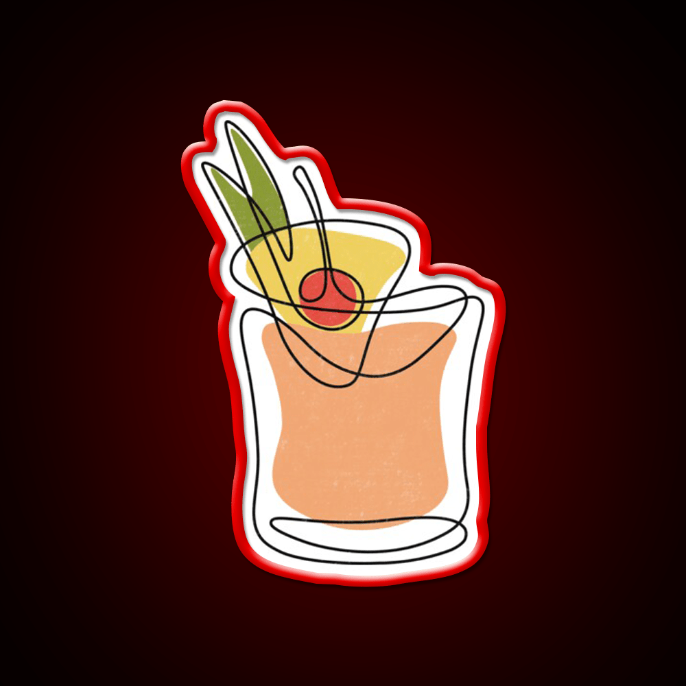 Mai Tai Cocktail Bar Decor Led Neon Sign Drink Wall Art Rgb Color - Shineneon