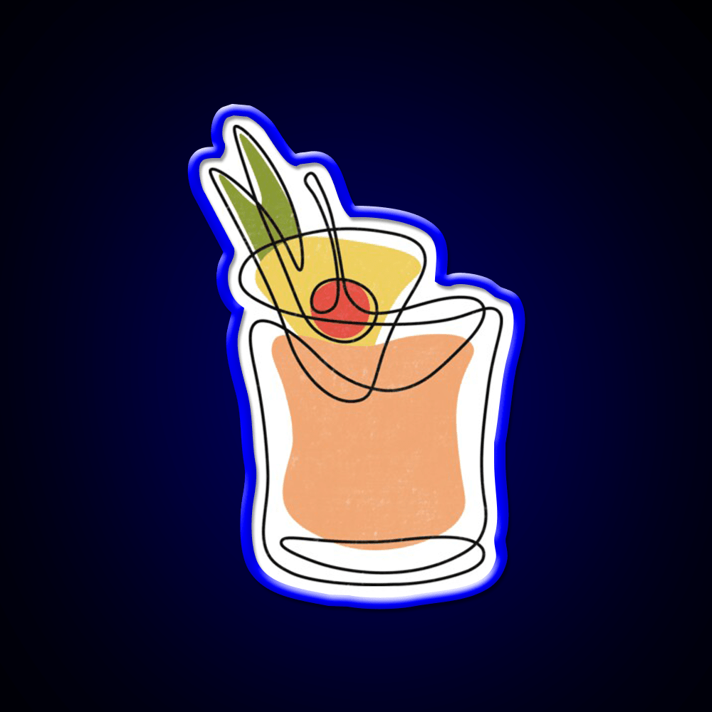 Mai Tai Cocktail Bar Decor Led Neon Sign Drink Wall Art Rgb Color - Shineneon