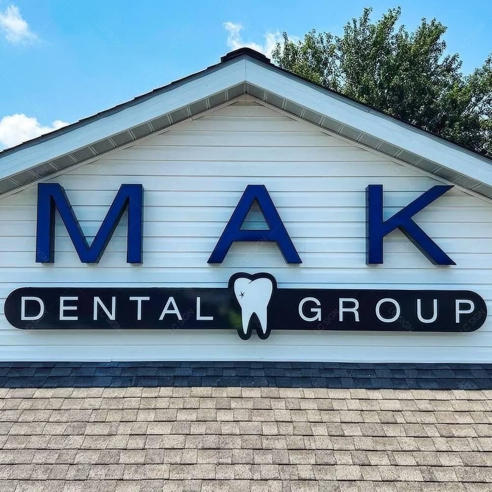 Mak Dental Group 3D Frontlit Letters Metal Led Sign - Shineneon