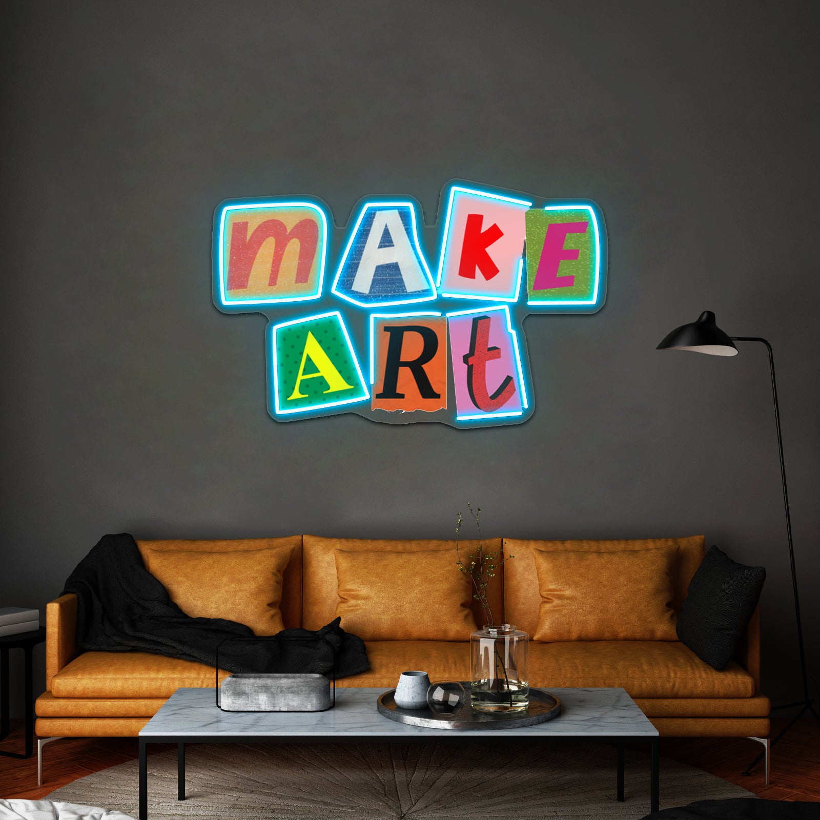 Make Art Collage Artwork Led Neon