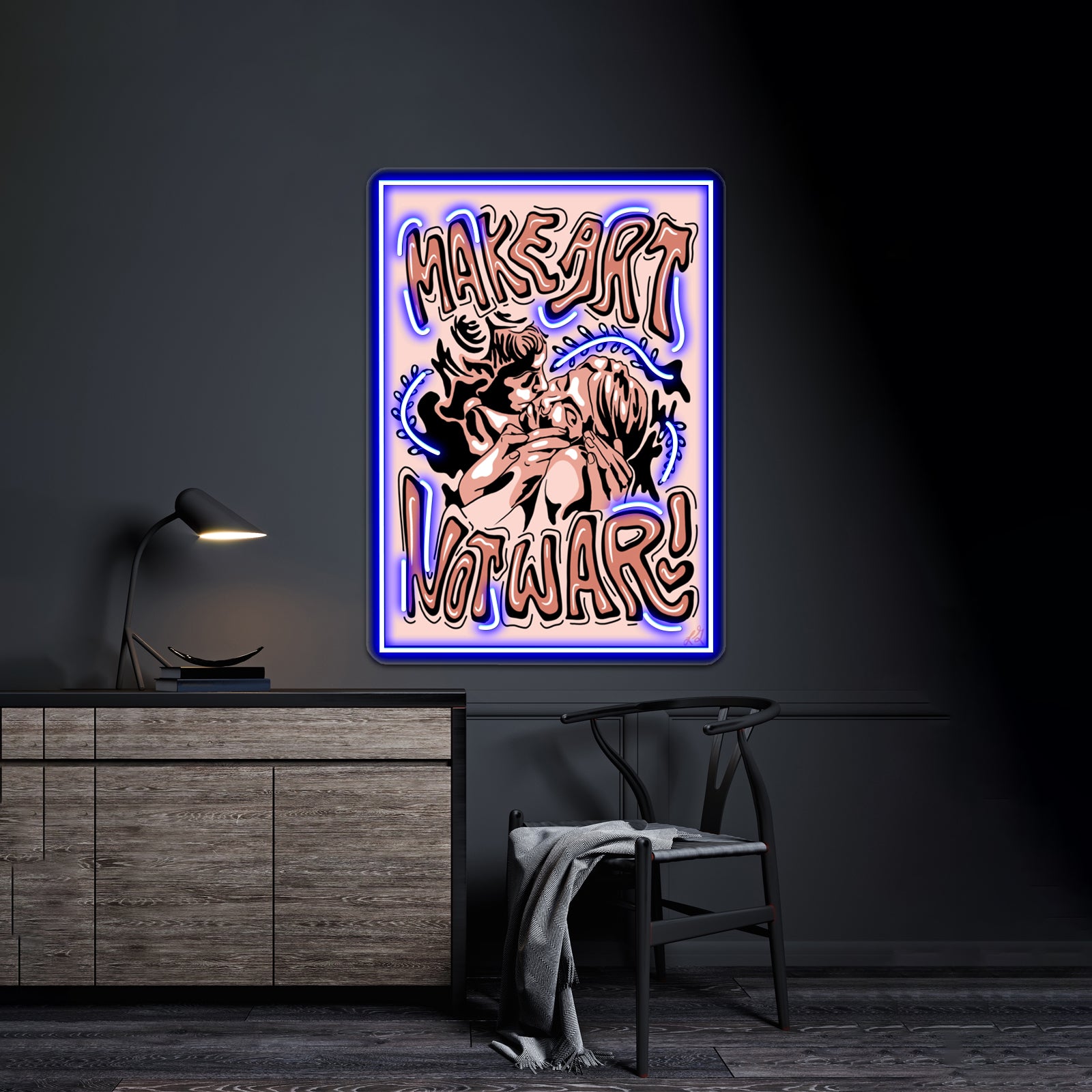 Make Art Not War Wall Artwork Neon Signs | Shineneon