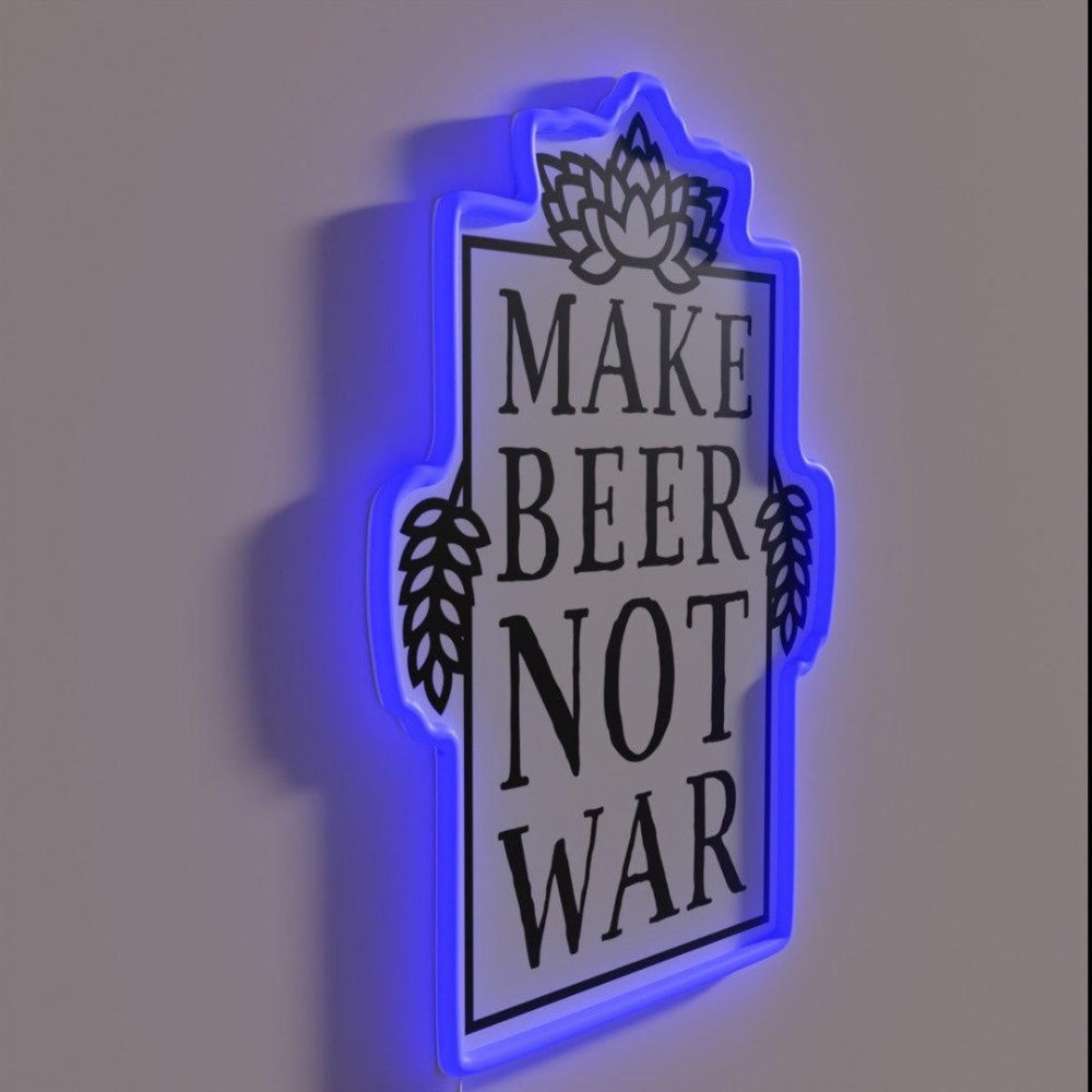 Make Beer Not War Rgb Led Neon Sign - LED neon sign close-up detail