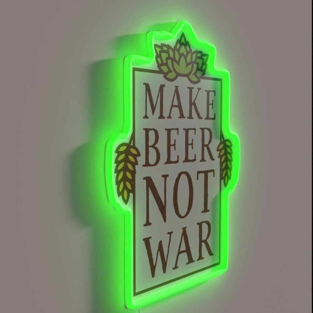 Make Beer Not War Rgb Led Neon Sign Bar Wall Decor - LED neon sign close-up detail