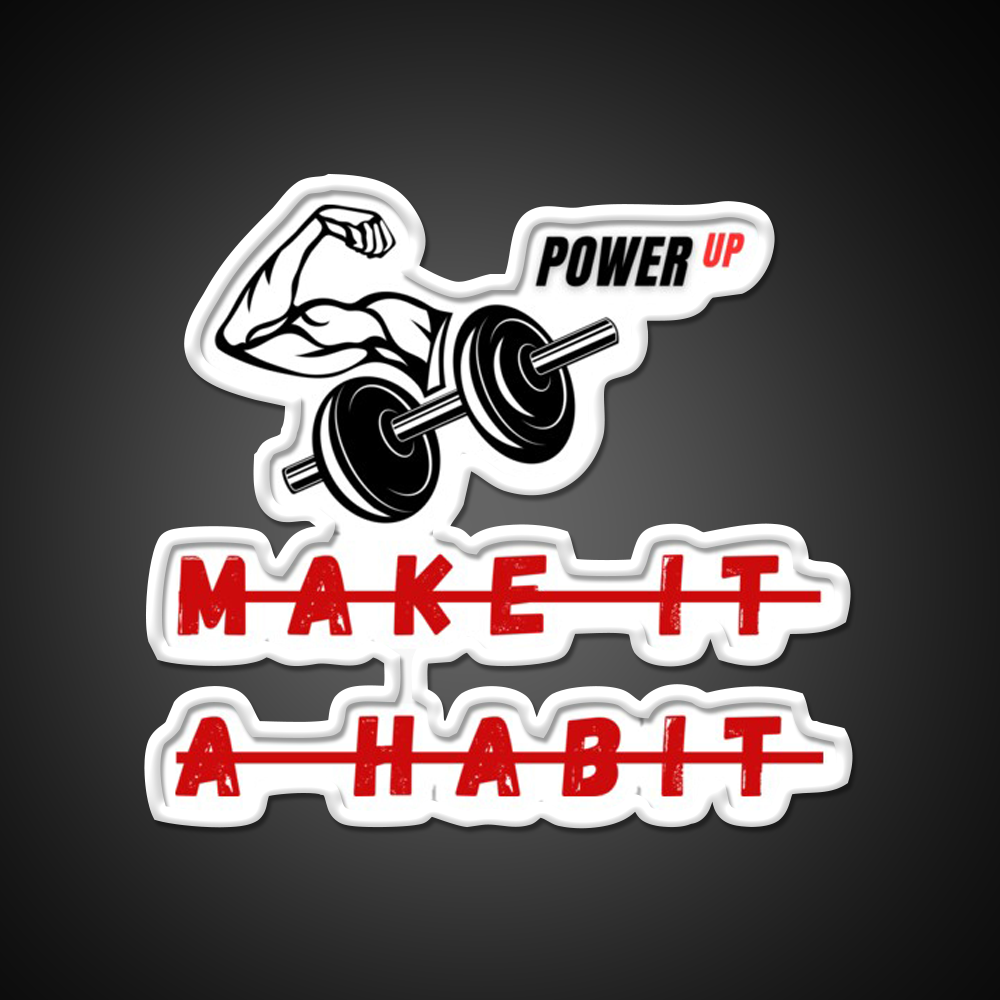 Make It A Habit Gym Fitness Led Neon Sign Rgb Color - LED neon sign view 11