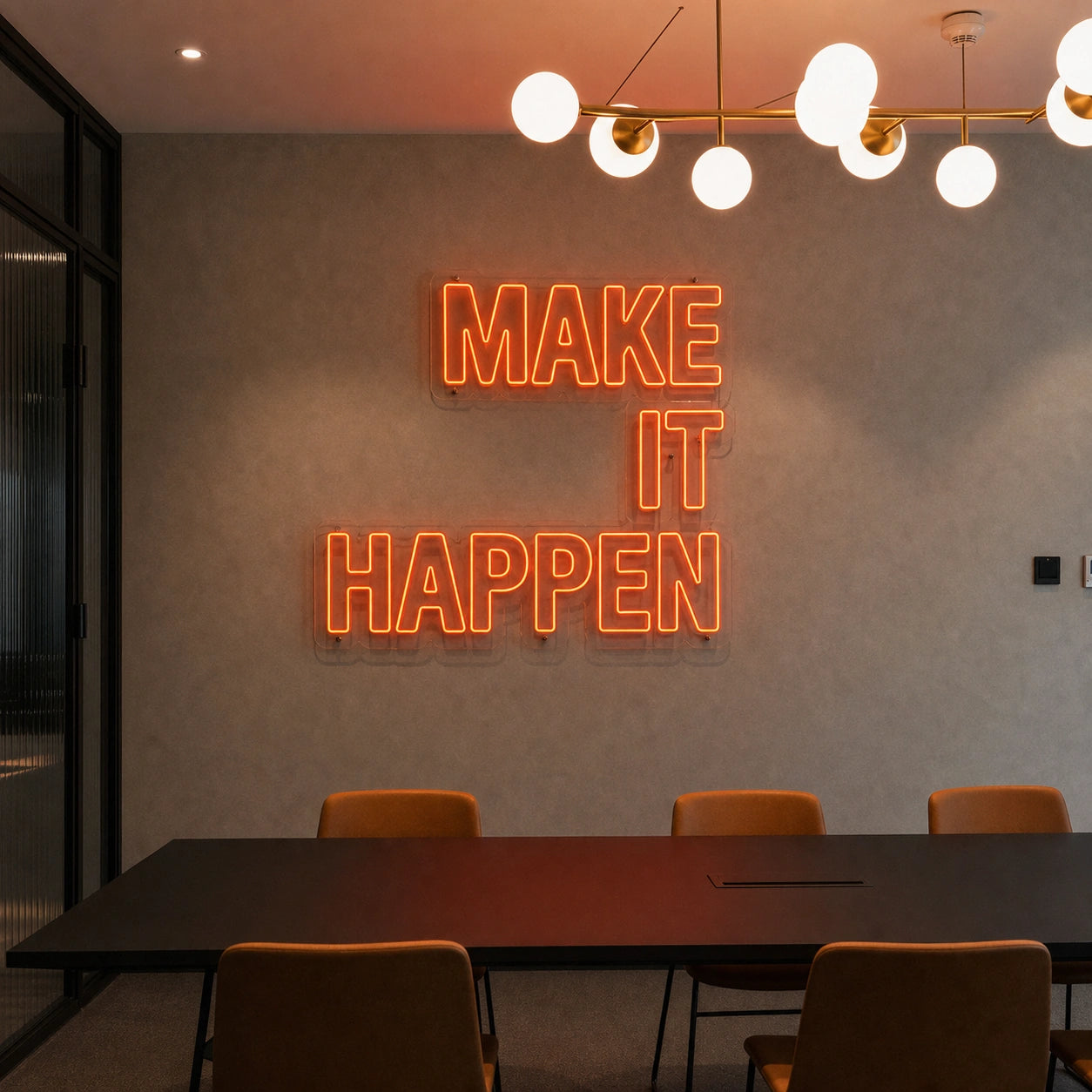 Make It Happen LED Neon Sign Garage Neon Sign real lifestyle scene