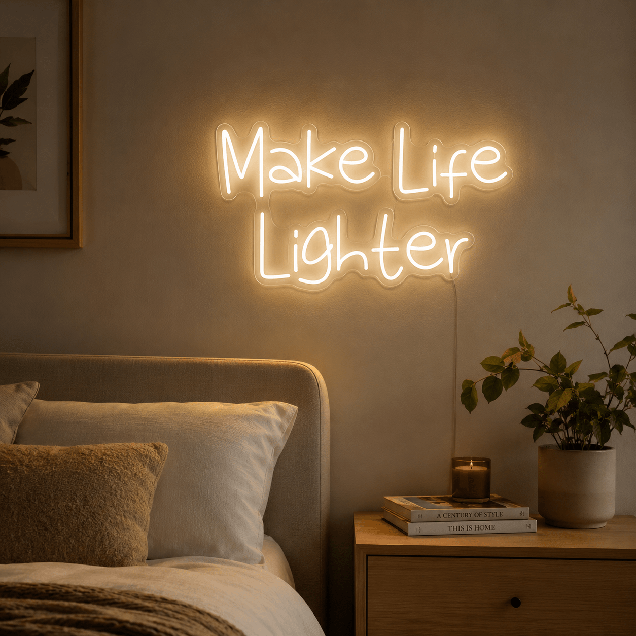 Make Life Lighter Are Wall Decor LED Neon Sign - Shineneon