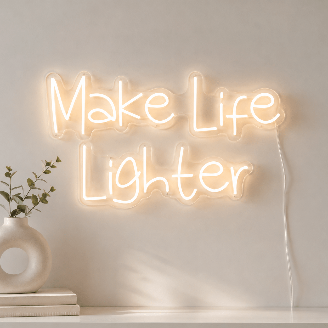 Make Life Lighter Are Wall Decor LED Neon Sign - Shineneon