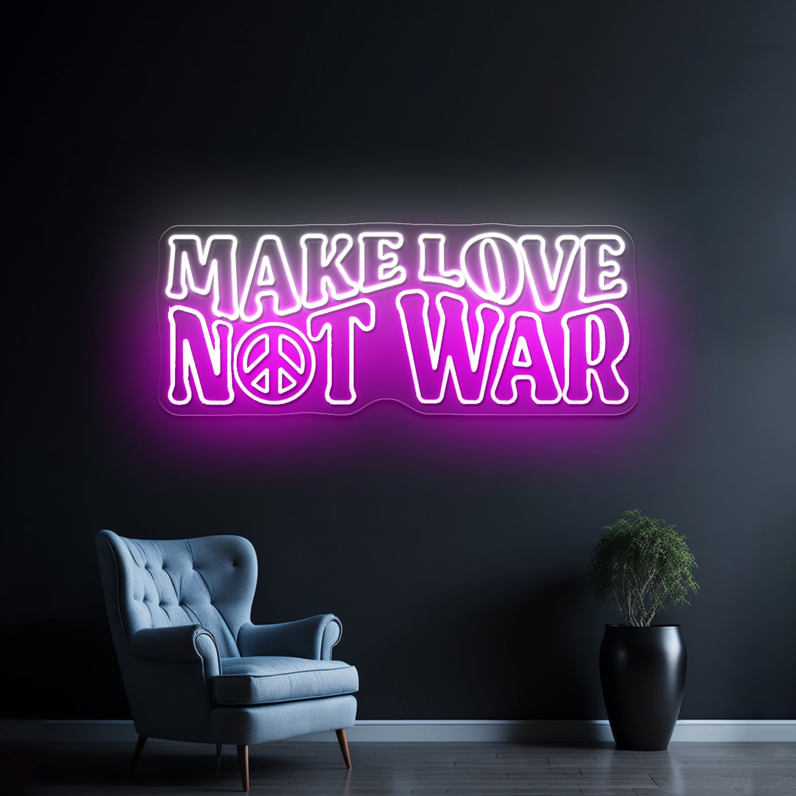 Make Love Not War Led Neon Signs Wall Art - Shineneon