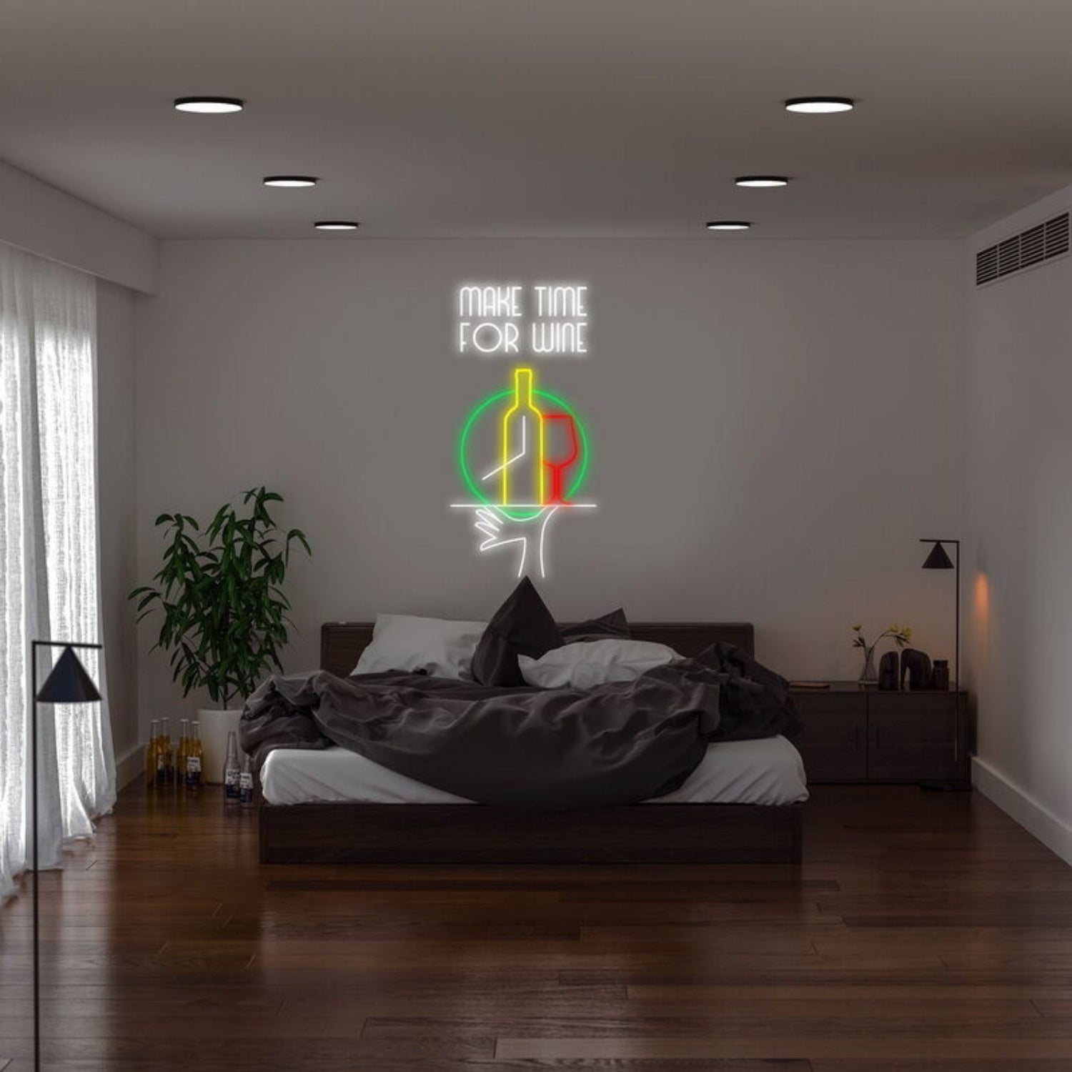 Make Time Fwine Led Neon Sign For Wine Lovers | Shineneon