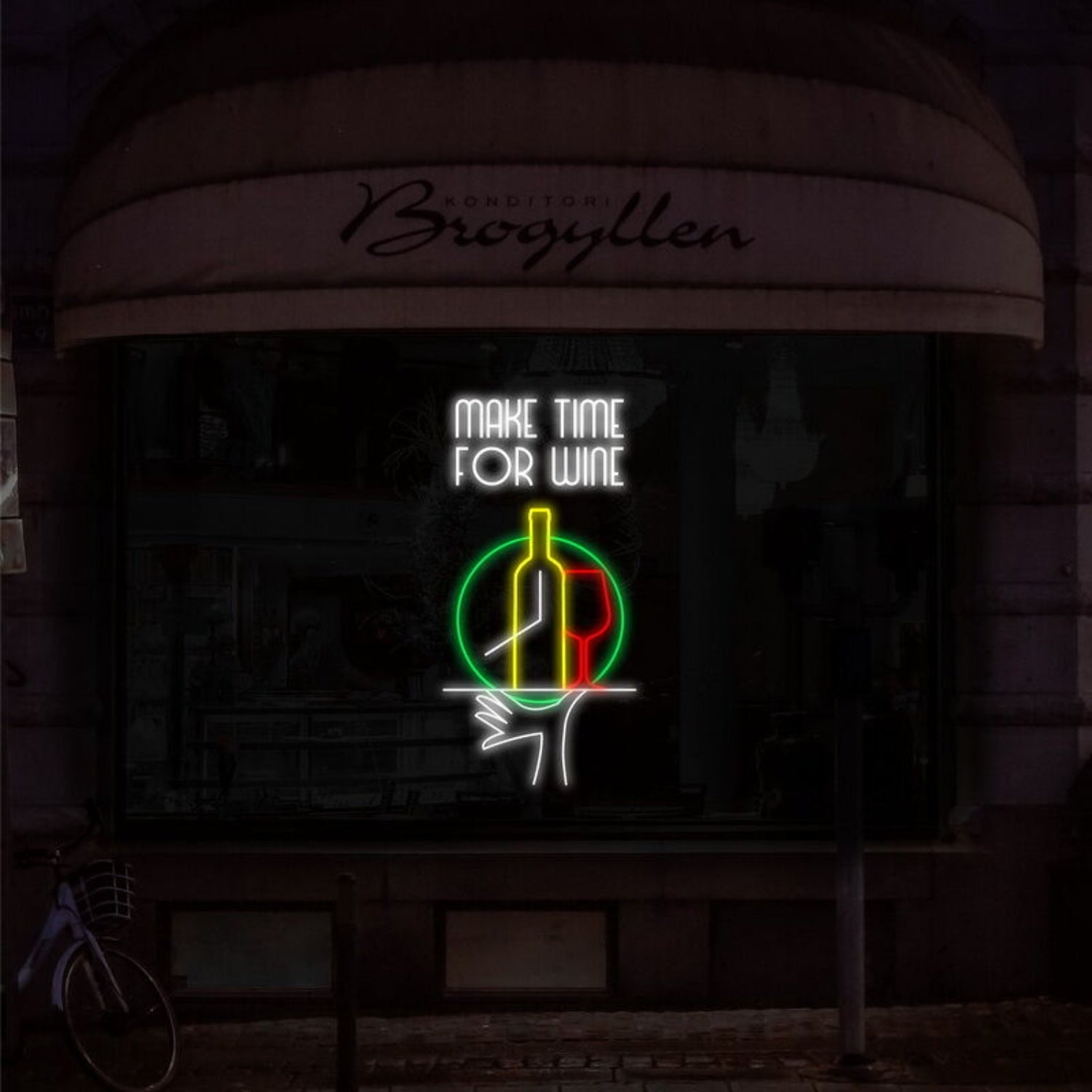 Make Time Fwine Led Neon Sign For Wine Lovers | Shineneon