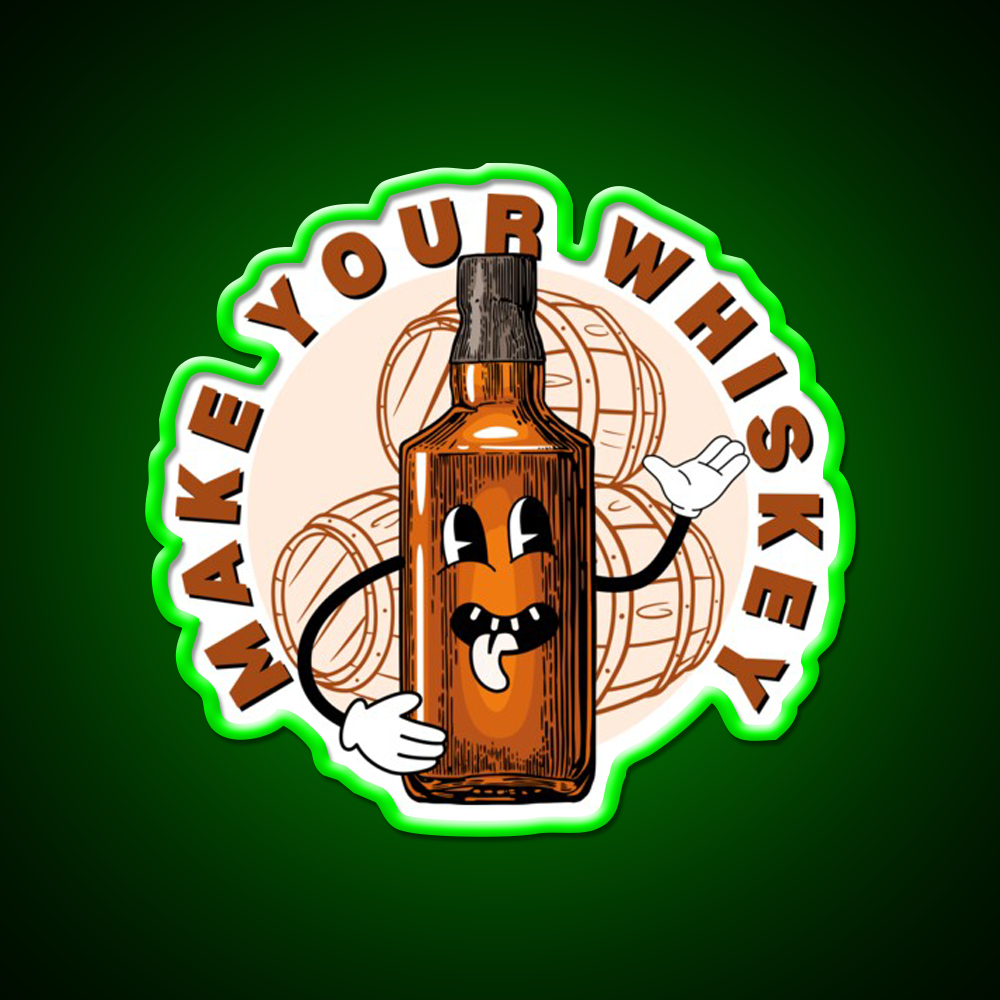 Make Your Whiskey Drink Bar Led Neon Sign Rgb Color