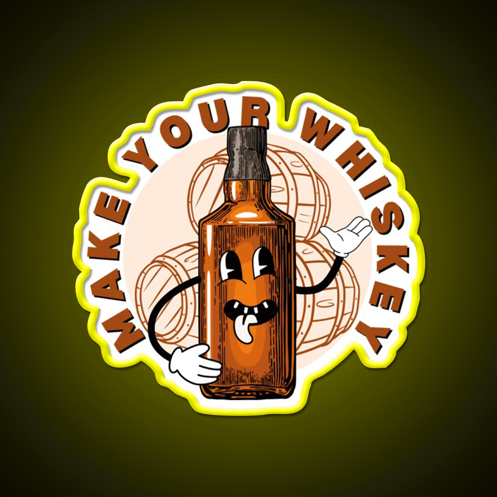 Make Your Whiskey Drink Bar Led Neon Sign Rgb Color