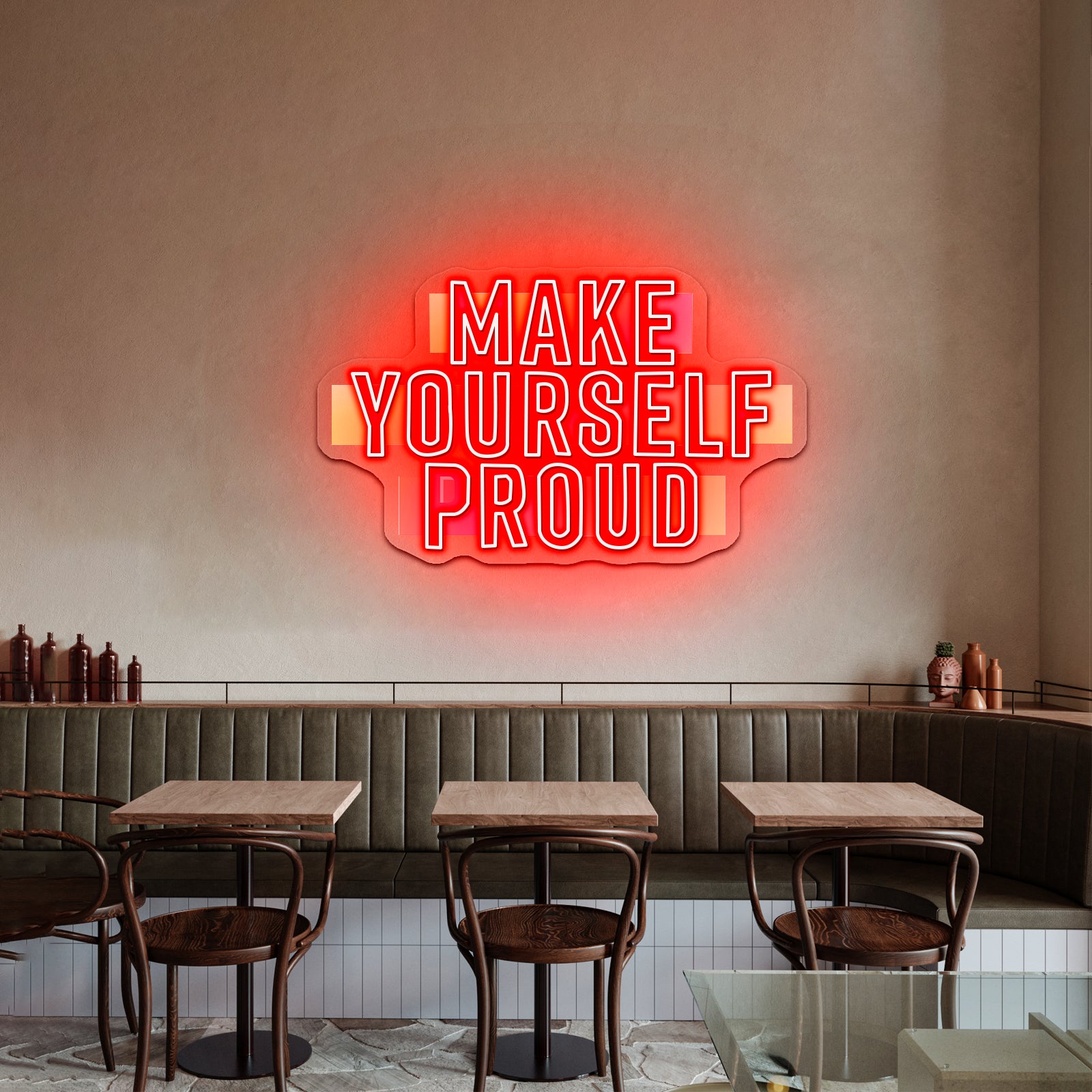 Make Yourself Proud Motivational Artwork Neon Sign For Sale