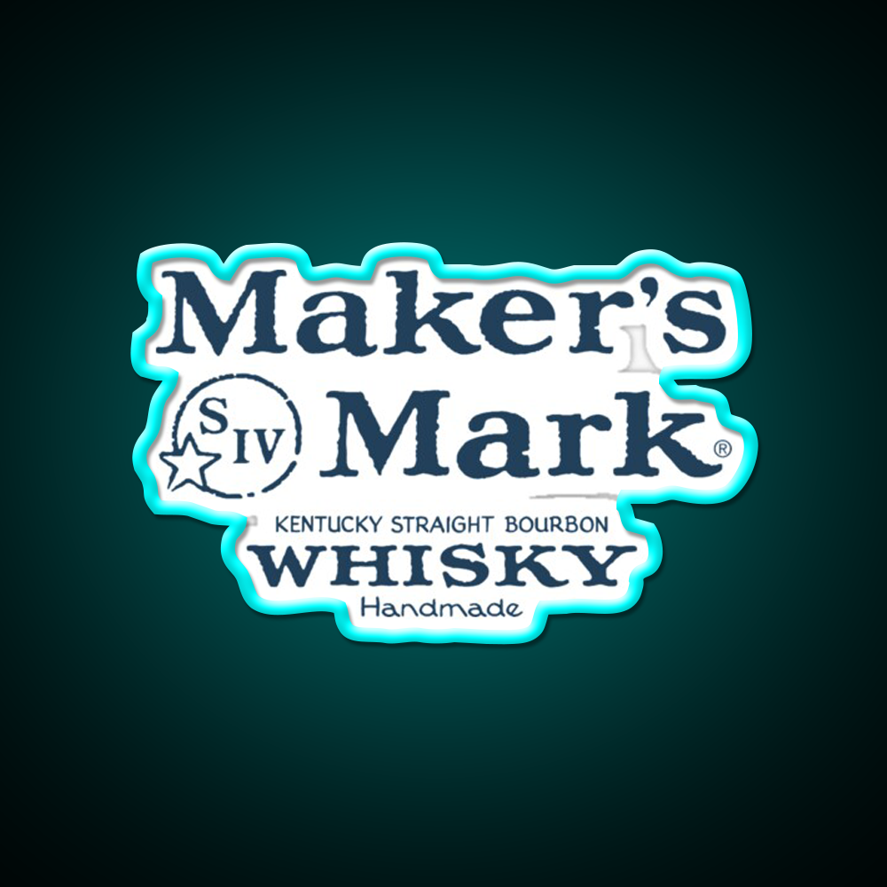 Makers Mark Bourbon Navy Whiskey Drink Bar Led Neon Sign Rgb Color