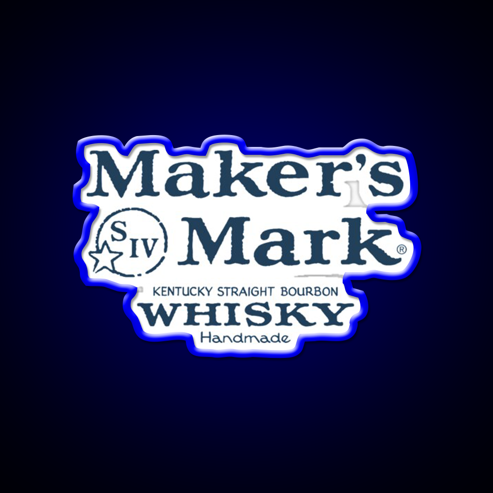 Makers Mark Bourbon Navy Whiskey Drink Bar Led Neon Sign Rgb Color