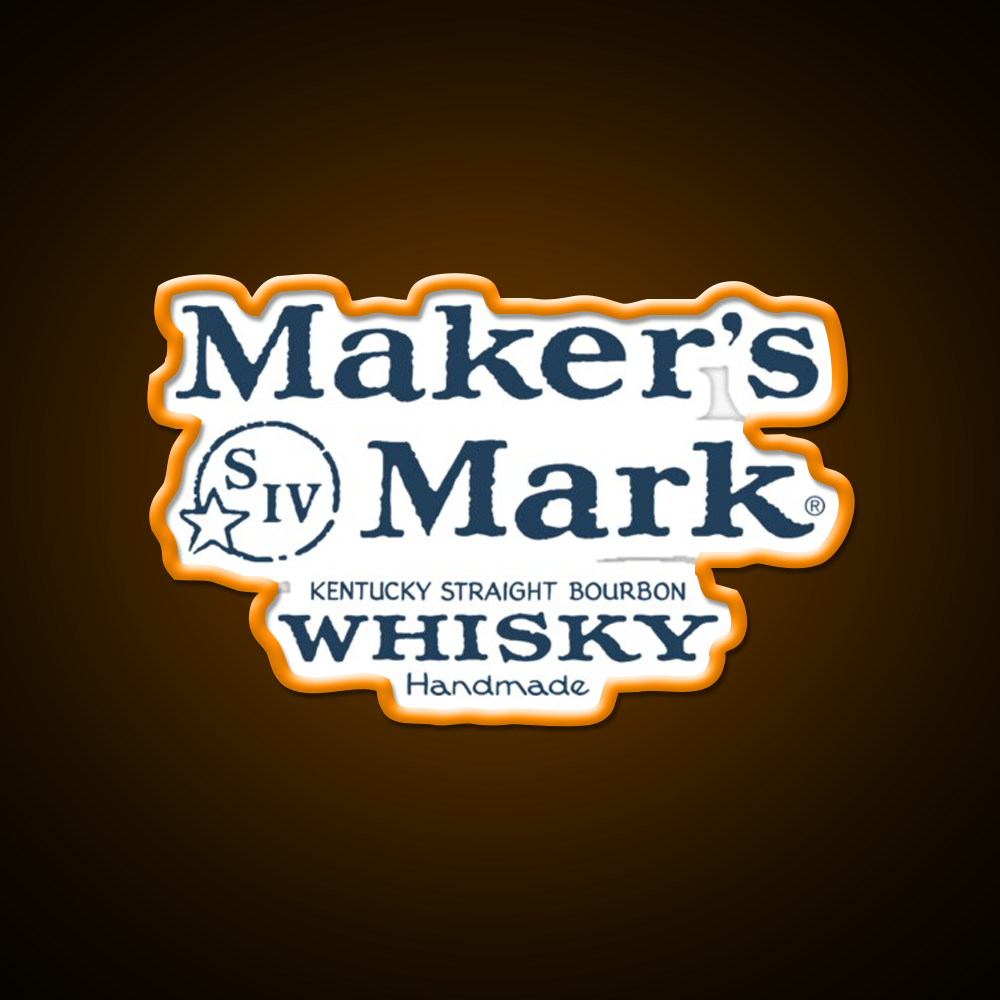Makers Mark Bourbon Navy Whiskey Drink Bar Led Neon Sign Rgb Color