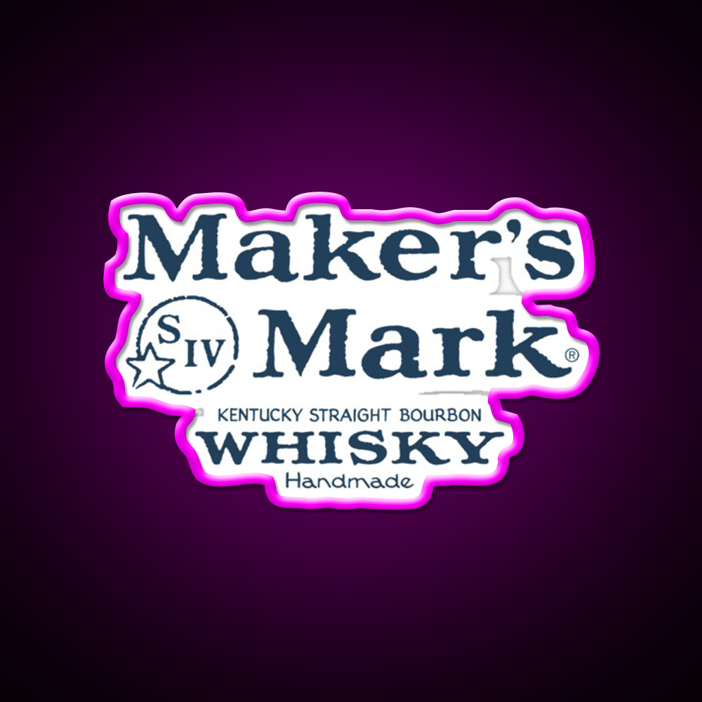 Makers Mark Bourbon Navy Whiskey Drink Bar Led Neon Sign Rgb Color
