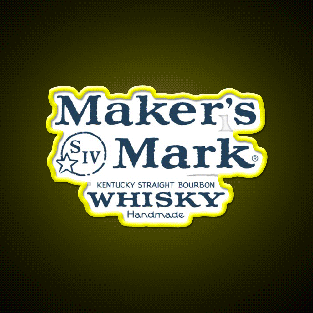 Makers Mark Bourbon Navy Whiskey Drink Bar Led Neon Sign Rgb Color