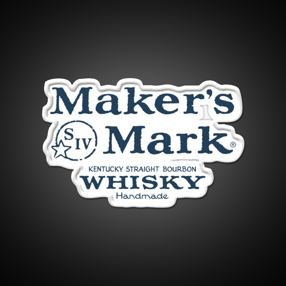 Makers Mark Bourbon Navy Whiskey Drink Bar Led Neon Sign Rgb Color