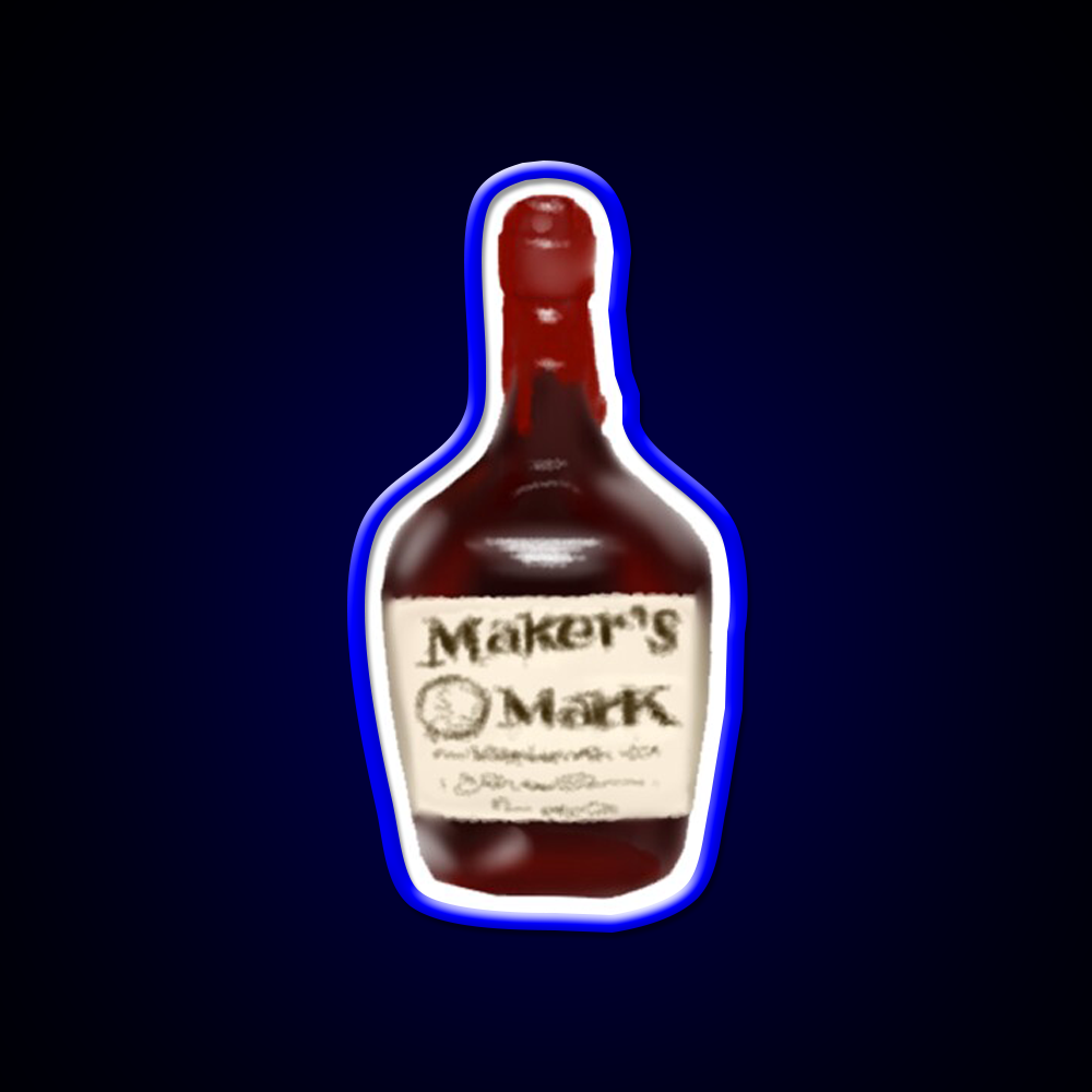 Makers Mark Whiskey Drink Bar Led Neon Sign Rgb Color