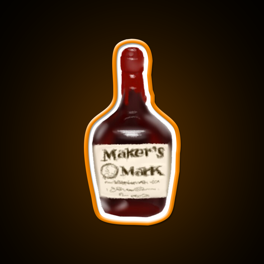 Makers Mark Whiskey Drink Bar Led Neon Sign Rgb Color