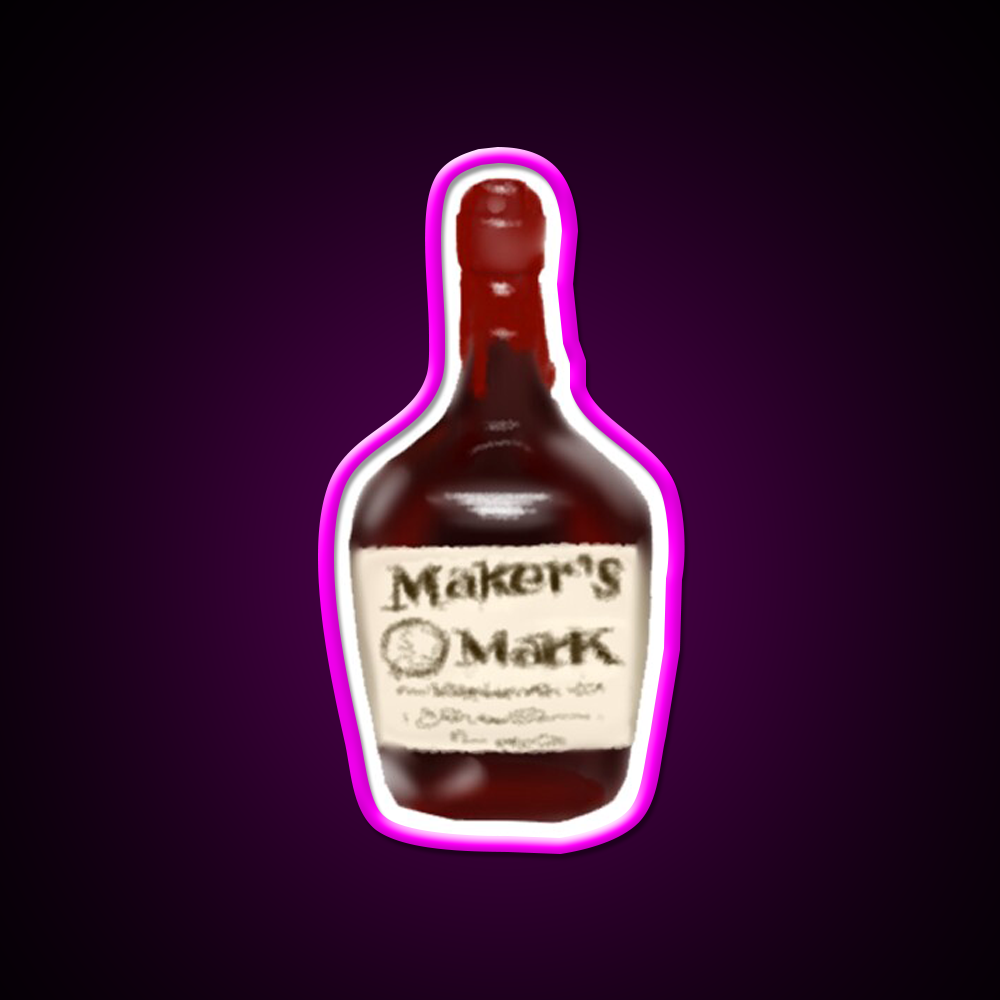 Makers Mark Whiskey Drink Bar Led Neon Sign Rgb Color