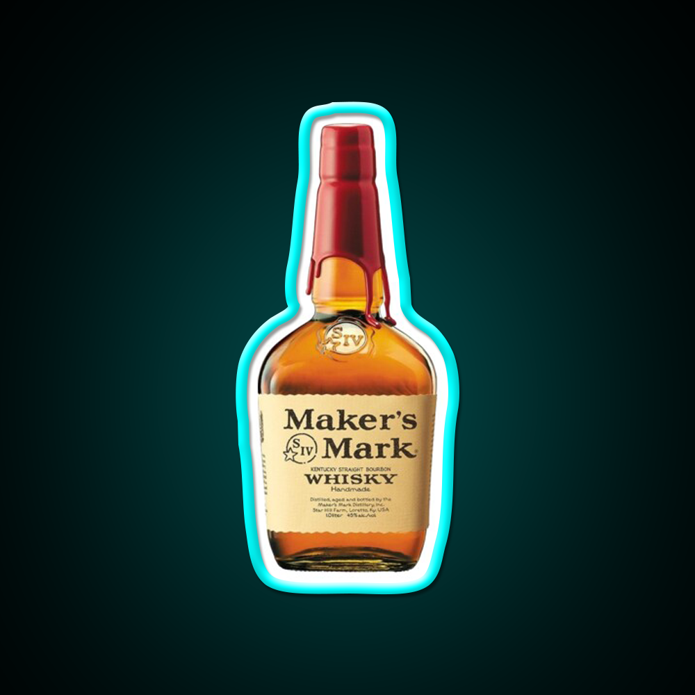 Makers Mark Whisky Drink Bar Led Neon Sign Rgb Color