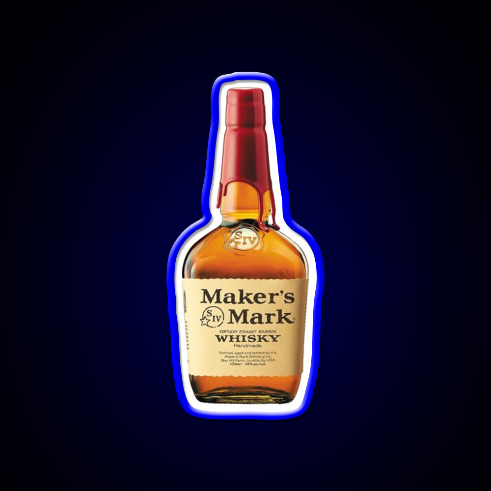 Makers Mark Whisky Drink Bar Led Neon Sign Rgb Color
