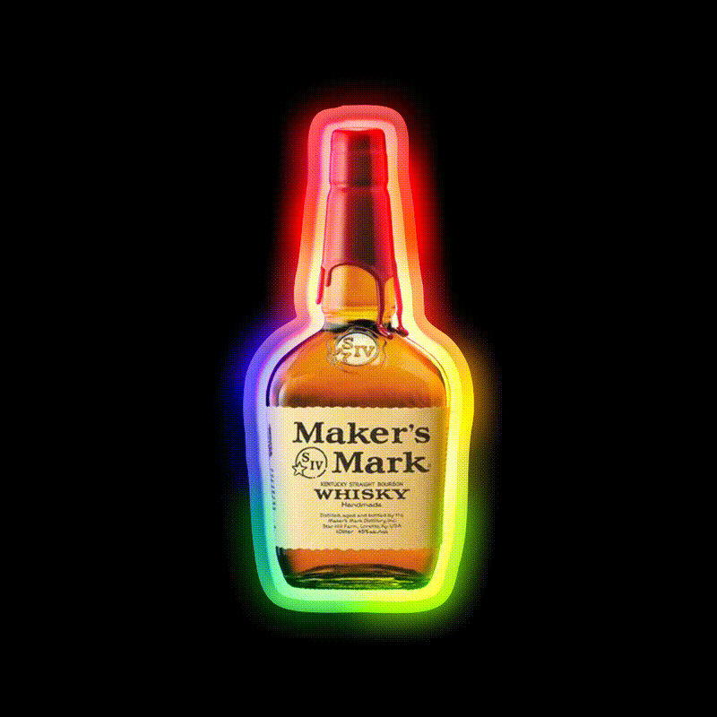 Makers Mark Whisky Drink Bar Led Neon Sign Rgb Color