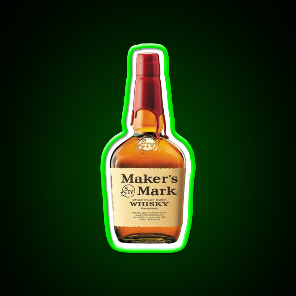 Makers Mark Whisky Drink Bar Led Neon Sign Rgb Color