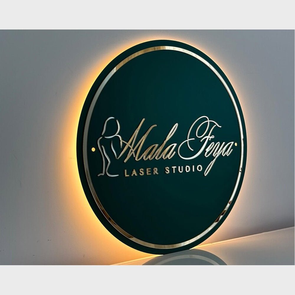 Mala Feya Laser Studio Acrylic Business Logo Sign - Shineneon