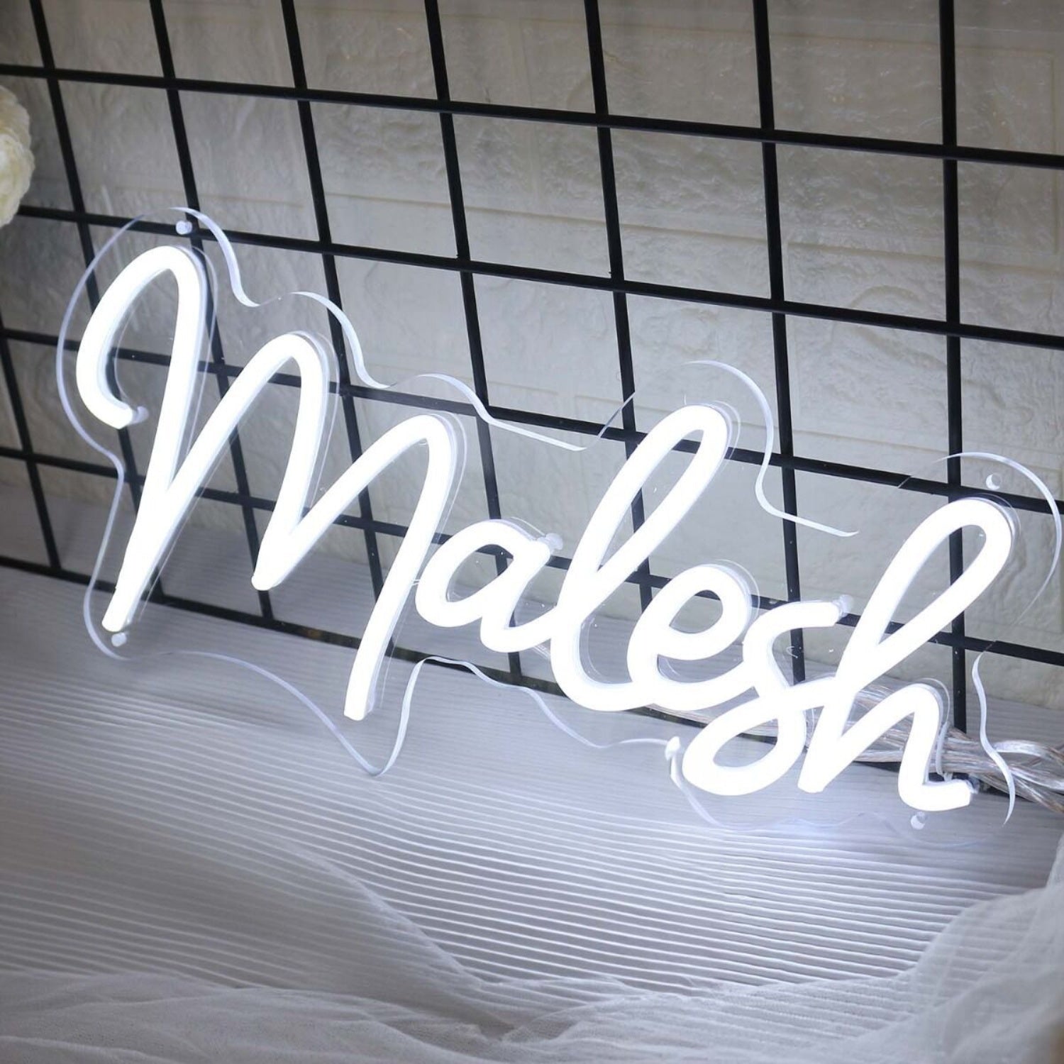 Malesh White Led Neon Sign - Shineneon
