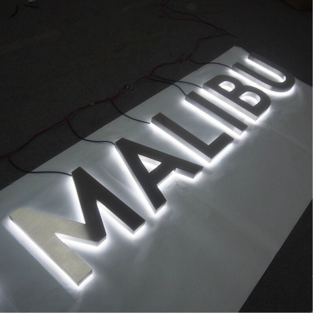Malibu 3D Backlit Channel Letters Led Light Sign - Shineneon