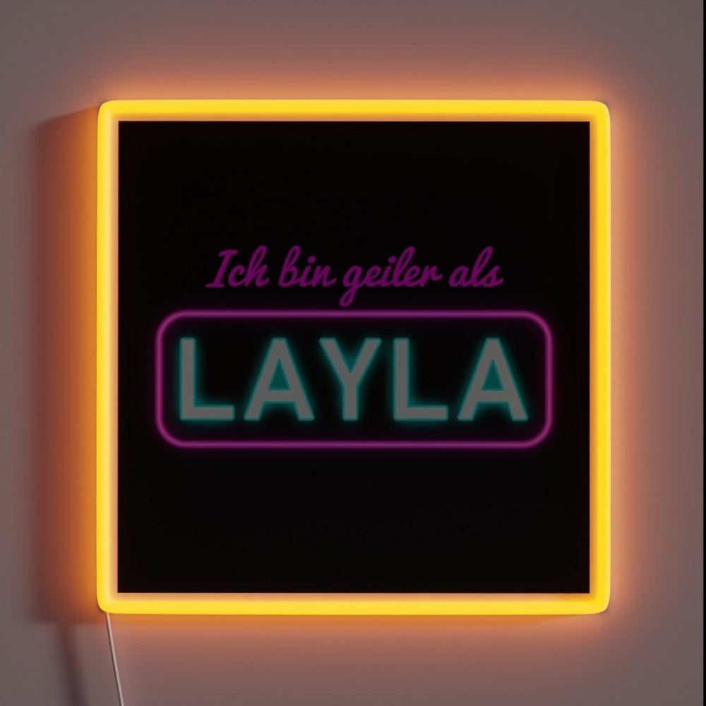 Mallorca I M Hornier Than Layla Rgb Led Neon Sign - Custom LED neon sign front view