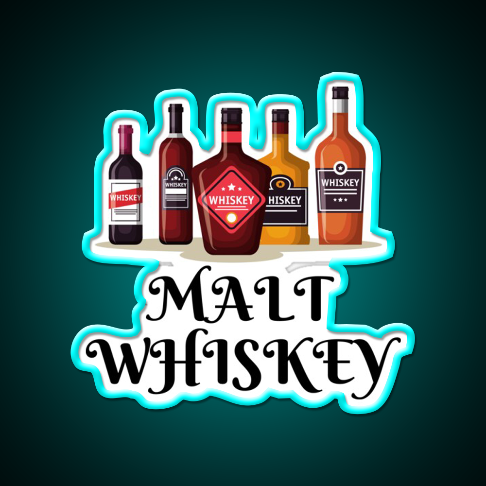 Malt Whiskey Drink Bar Led Neon Sign Rgb Color