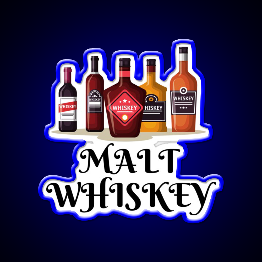 Malt Whiskey Drink Bar Led Neon Sign Rgb Color