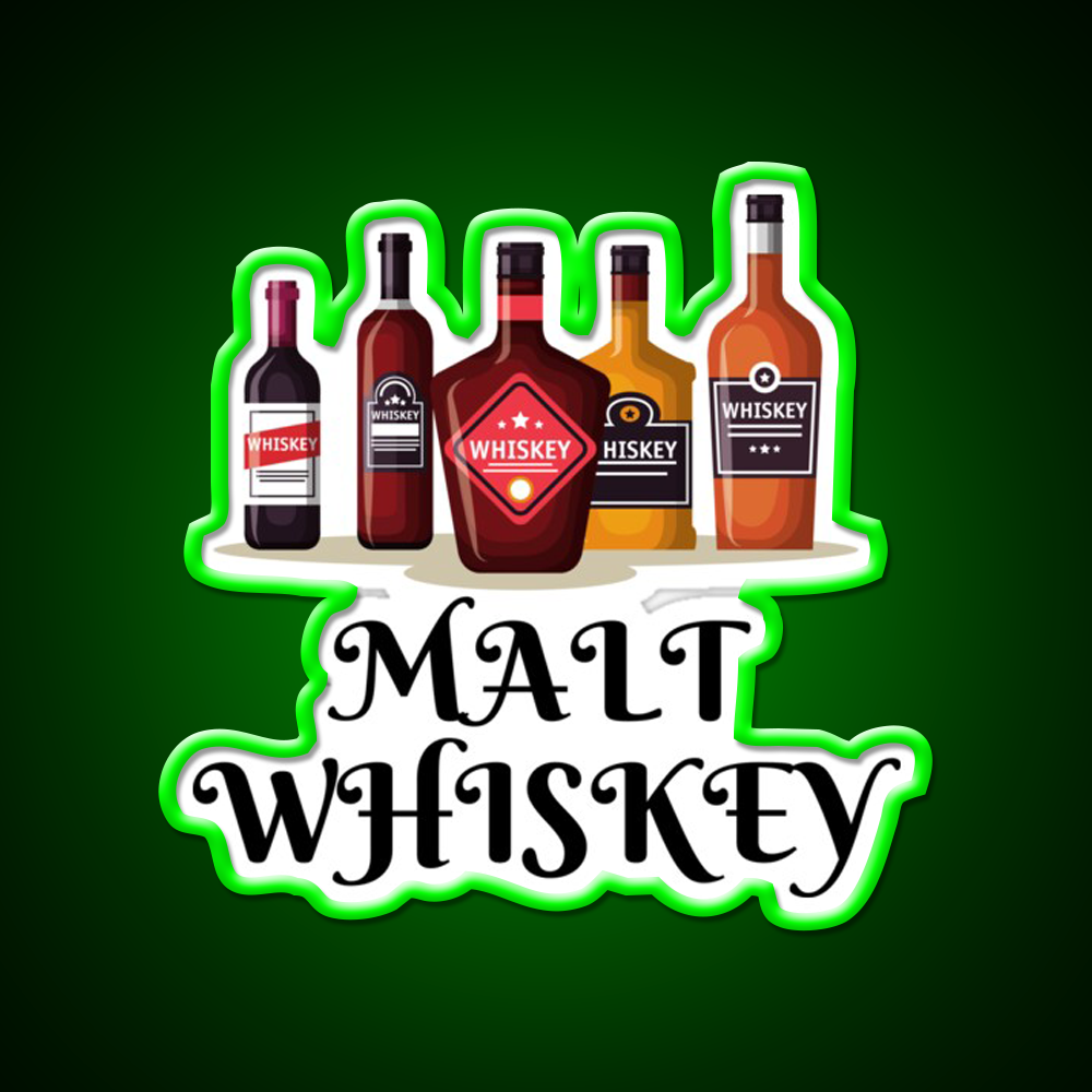 Malt Whiskey Drink Bar Led Neon Sign Rgb Color