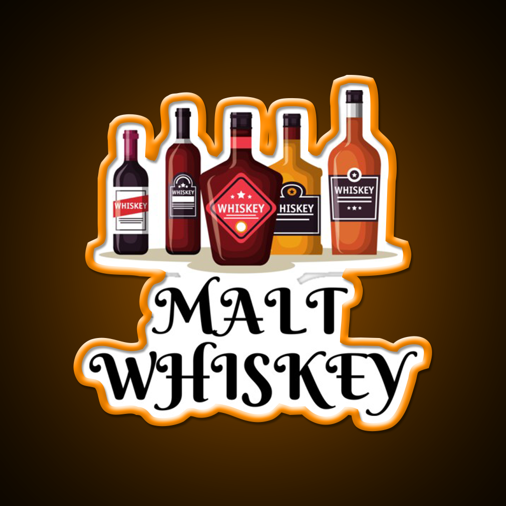 Malt Whiskey Drink Bar Led Neon Sign Rgb Color