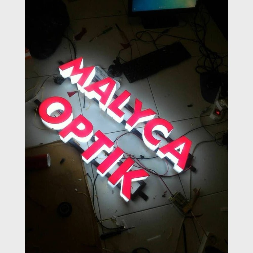 Malyca Optik 3D Frontlit And Backlit Channel Letter Led Light Sign - Shineneon