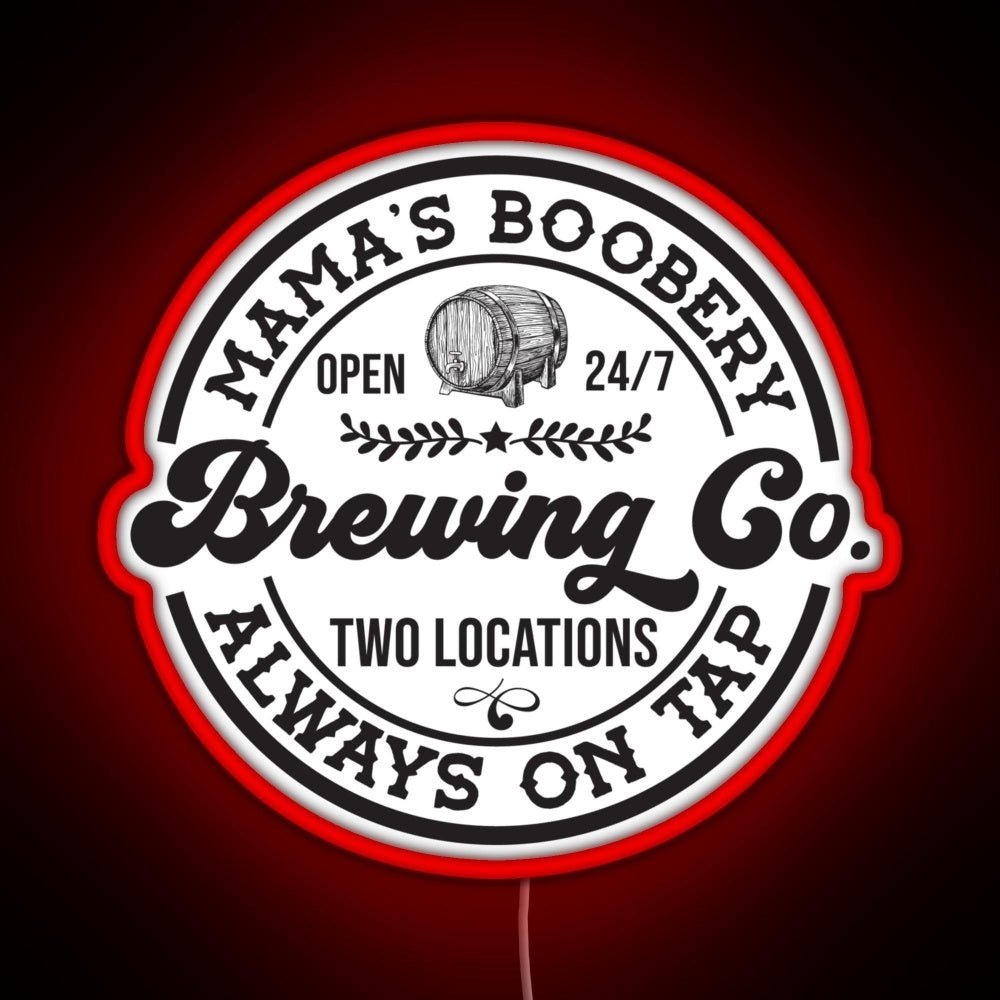Mamas Boobery Brewing Co Breastfeeding Rgb Led Neon Sign Pop Wall Art - Shineneon
