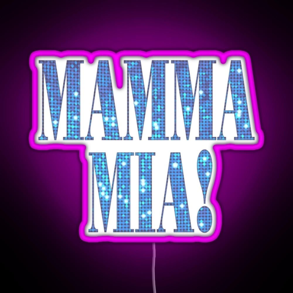 Mamma Mia Disco Rgb Led Neon Sign Pop Wall Art - Shineneon