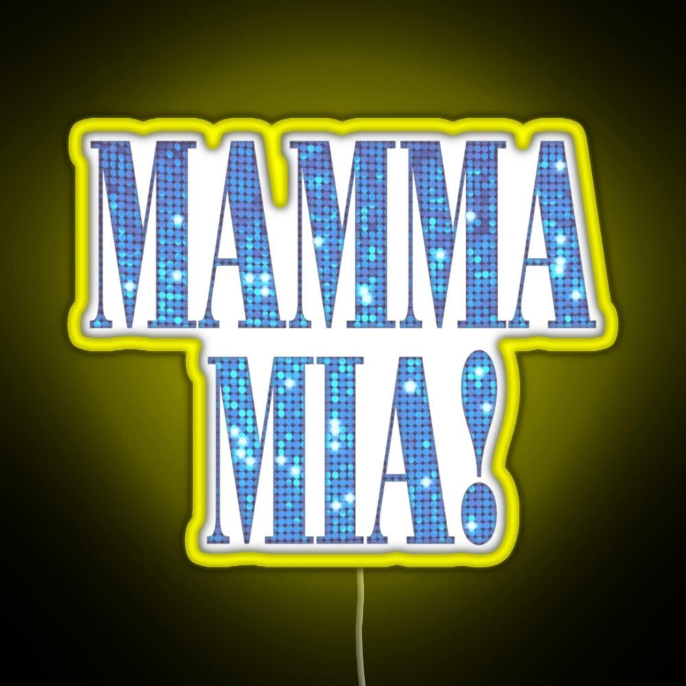 Mamma Mia Disco Rgb Led Neon Sign Pop Wall Art - Shineneon