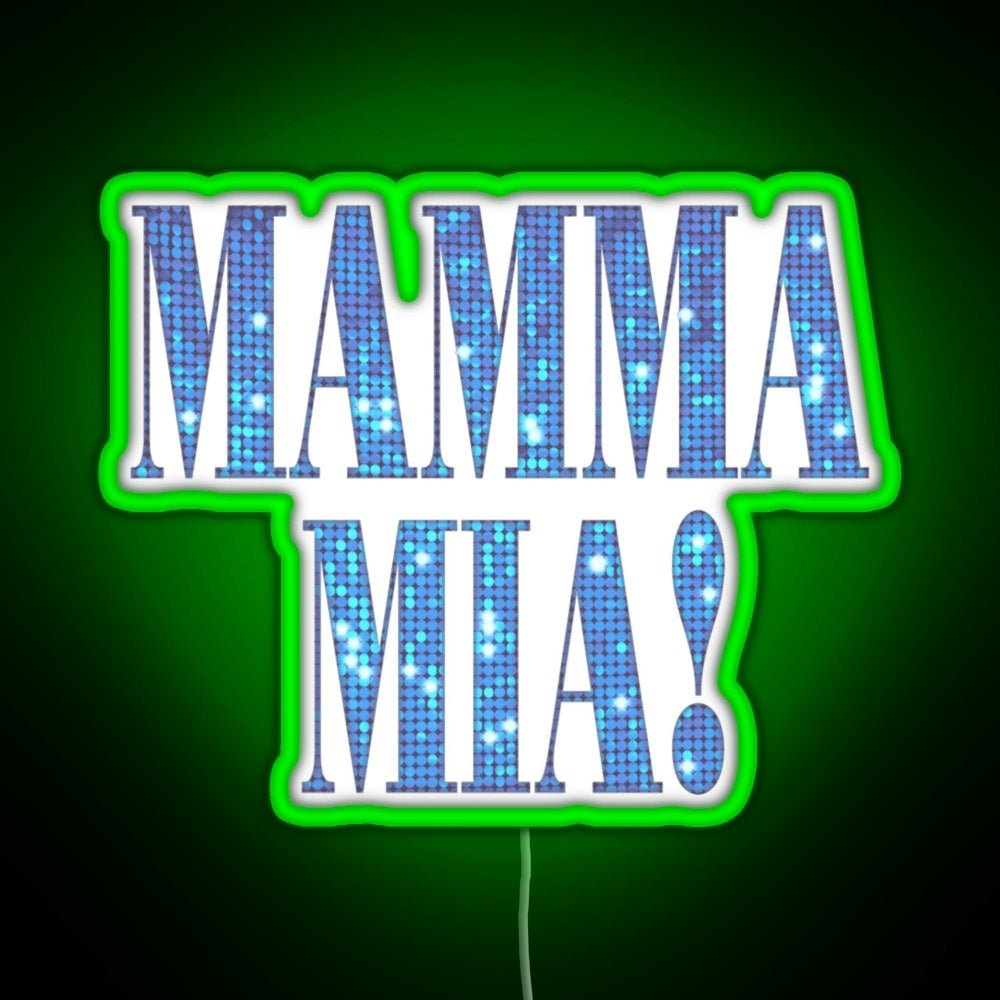 Mamma Mia Disco Rgb Led Neon Sign Pop Wall Art - Shineneon