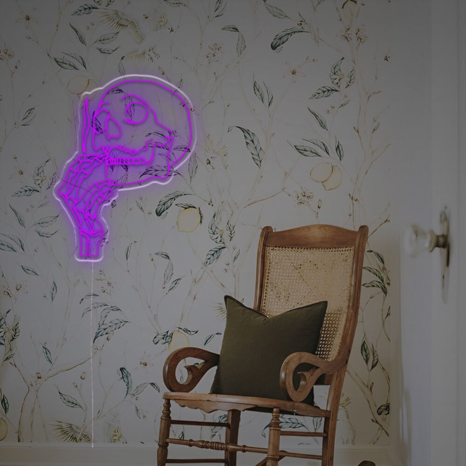 Man Cave Ambiance With The Smoking Skull Man Led Neon Sign | Shineneon