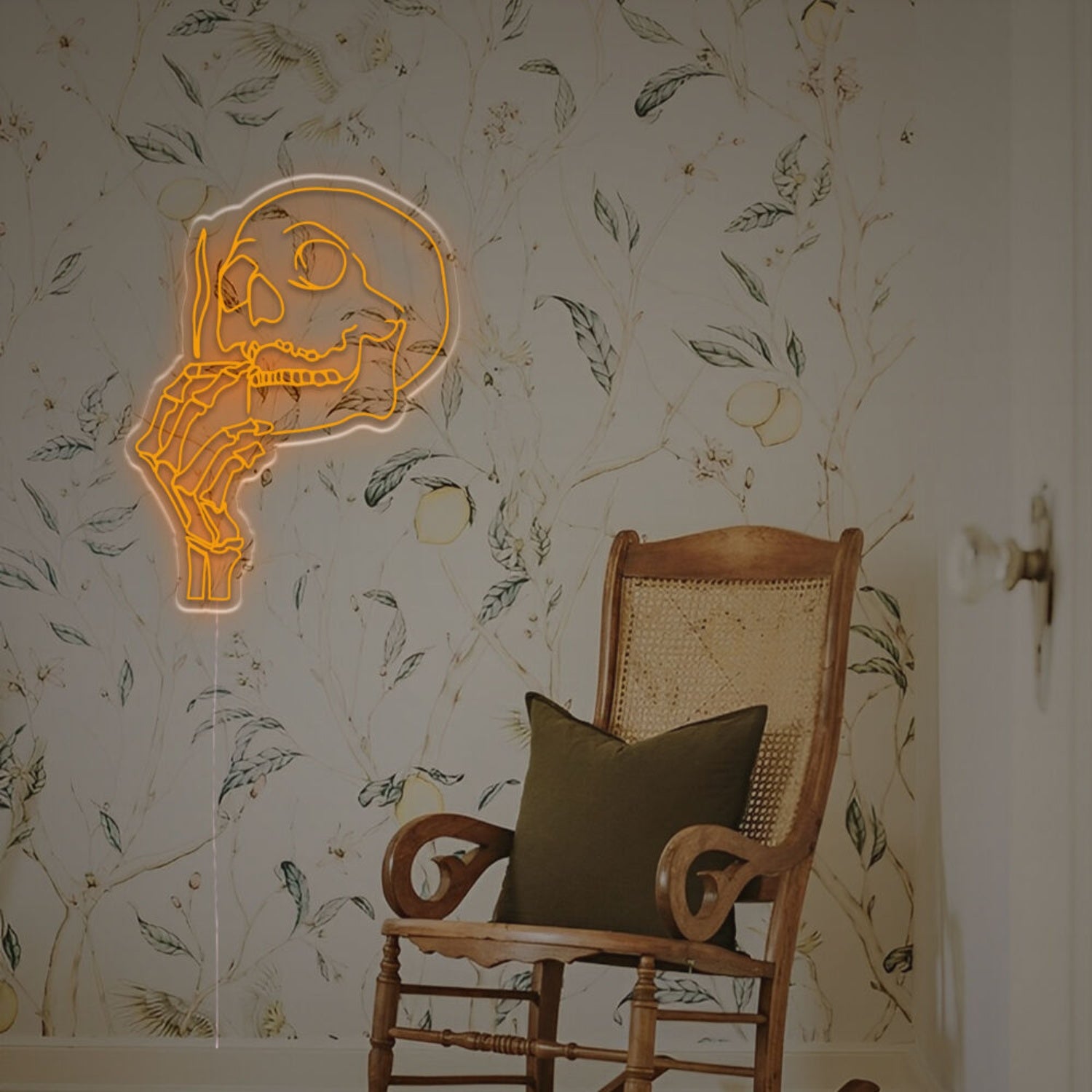 Man Cave Ambiance With The Smoking Skull Man Led Neon Sign | Shineneon