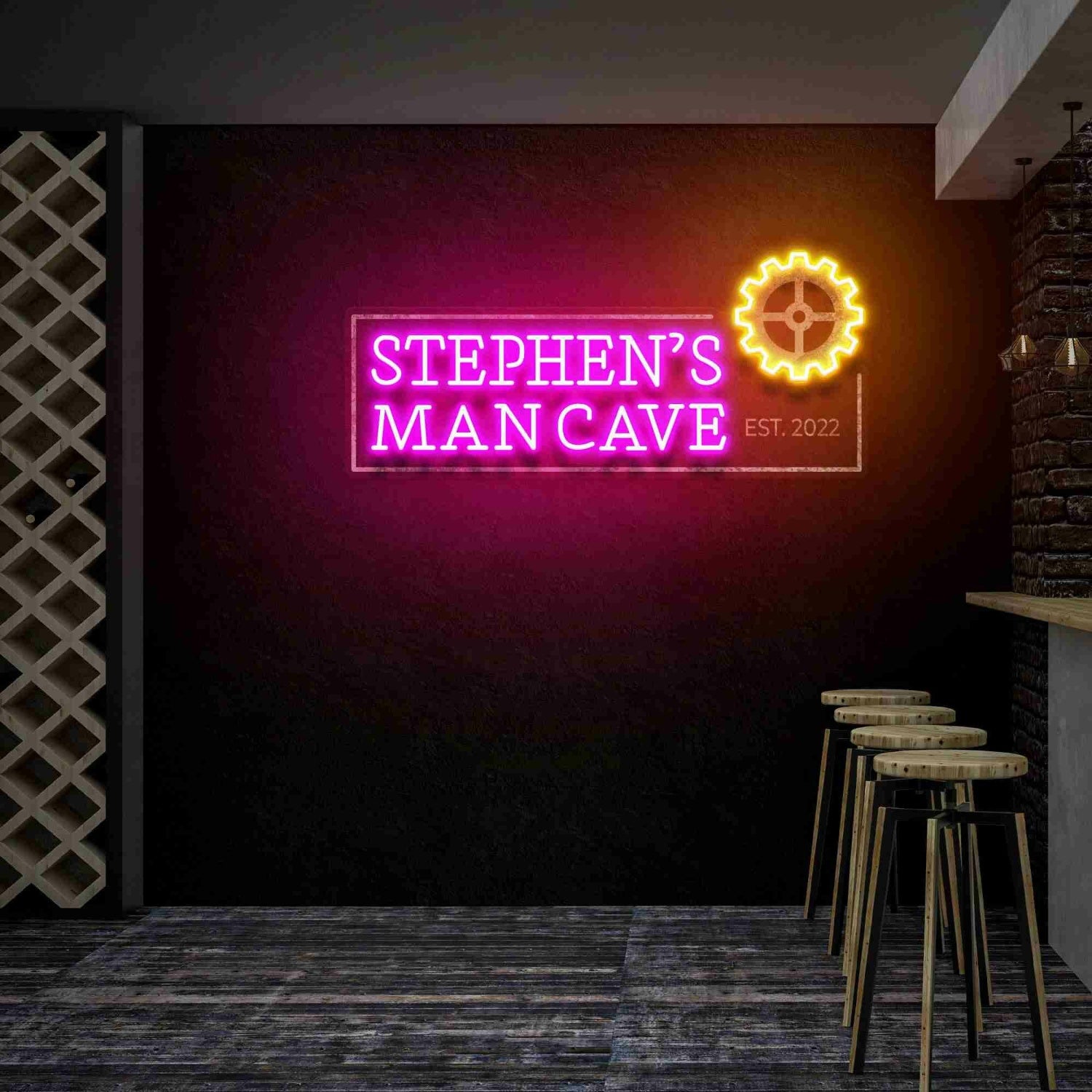 Man Cave Led Uv Neon Sign Wall Deco | Shineneon