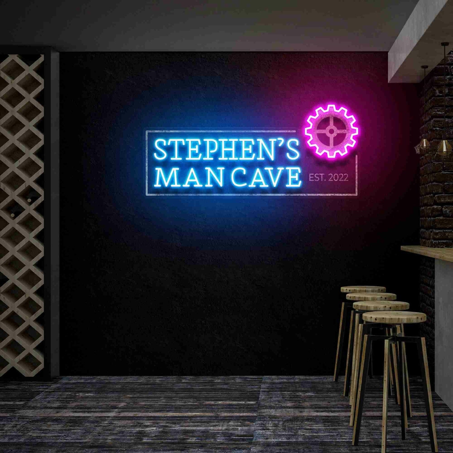 Man Cave Led Uv Neon Sign Wall Deco | Shineneon