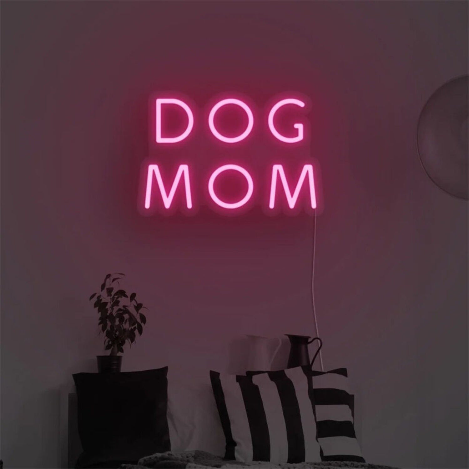 Man Cave Or Pet Boutique With The Dog Mom Led Neon Sign - Shineneon