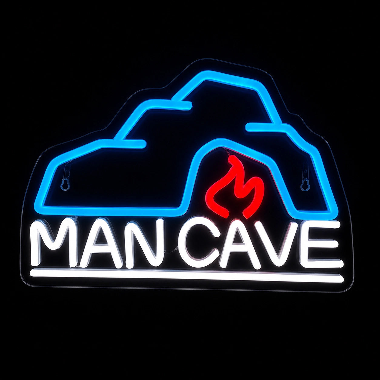 Man Cave With Roof And Flame LED Neon Sign Home Bar Wall Decoration main product image
