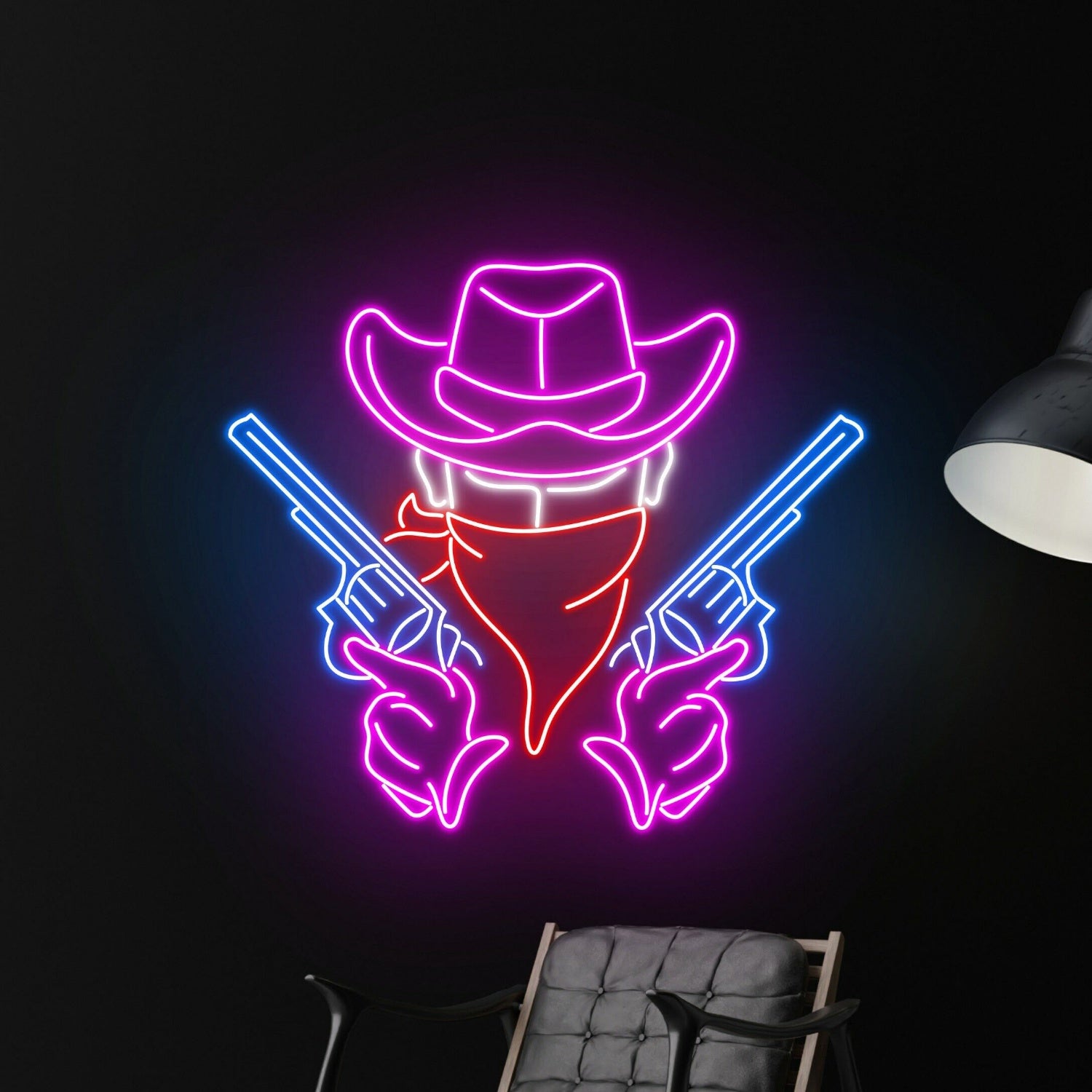 Man Cowboy Shooting Led Neon Sign Christmas Decor | Shineneon